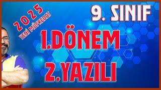 9. Sınıf 1. Dönem 2. Yazılı - Yeni Müfredat - MEB'e Uygun!