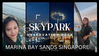 MARINA BAY SANDS HOTEL AND SKYPARK OBSERVATION DECK | POPULAR TOURIST ATTRACTION IN SINGAPORE [4K]