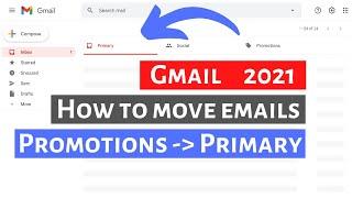 How to move emails from Promotions into Primary on Gmail