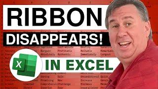 Excel - Where Is It Wednesday: Finding the Missing Ribbon in Microsoft Excel Tutorial - Episode 818