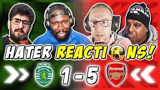 ARSENAL RIVALS & HATERS GUTTED  REACTION TO SPORTING CP 1-5 ARSENAL | CHAMPIONS LEAGUE