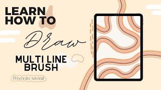 Procreate Tutorial: How to Create a Multi Line Brush #procreatetutorial #procreate #satisfying