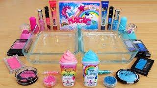 Pink vs Blue - Mixing Makeup Eyeshadow Into Slime Special Series 135 Satisfying Slime Video