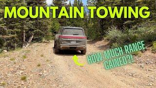 Gaining back miles towing in an EV in the Mountains! Rivian R1S towing