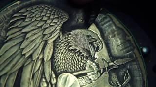 Hand engraving Eagle