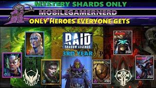 EP 3: Year 3 Raid Shadow Legends F2P Mystery Shard Only Run (He-Man and Skeletor Enter Raid)