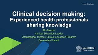 Experienced health professionals sharing knowledge