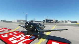 Microsoft Flight Simulator, Around the world in an F-4U Corsair, trip 37/? LAX - Nellis / Las Vegas