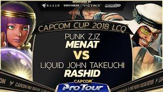 ZJZ (Menat) vs John Takeuchi (Rashid) - Capcom Cup 2018 LCQ Loser Finals - CPT2018