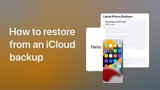 How to restore an iPhone or iPad from an iCloud backup | Apple Support