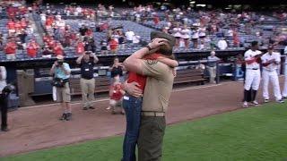 Watch Military Dad Surprise Daughter After Singing National Anthem at MLB Game