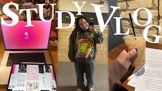 STUDY VLOG | productive college days in my life, studying, homework & stress