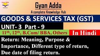 What is Return under GST | Purpose and Importance Types of Return | Due date of filing Return | GST