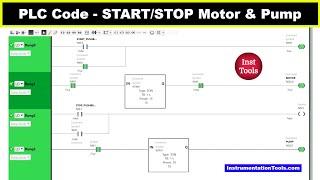 PLC Code - START STOP Motor & Pump - Learn Schneider PLC