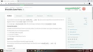 Divisible Sum Pairs#hackerRank
