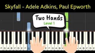 Skyfall | Adele Adkins, Paul Epworth | piano tutorial two hands easy - Level 1