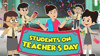 Students On Teacher's Day | Teacher's Day Celebration | English Cartoon | Moral Story | PunToon Kids