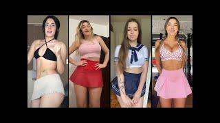 Hot TikTok Compilation Of Skirts , Mini Skirts & Micro Skirt #shorts #youtubeshorts #shortsvideo