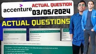 Accenture 03/05/2024 Actual Questions Asked | Accenture Exact Questions
