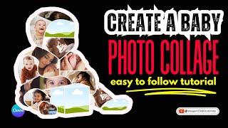 Baby Photo Collage made in Canva Step by Step Canva Tutorial for Beginners