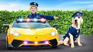 Braxton and Ryder Show Pretend Play as Police Kids - Teaching Good Habits to Children