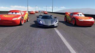 Aspark Owl vs Lightning McQueen Sports at Special Stage Route X