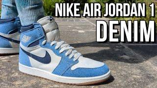 NIKE AIR JORDAN 1 RETRO HIGH DENIM REVIEW - On feet, comfort, weight, breathability & price review!