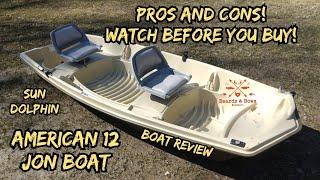 Sun Dolphin American 12 Jon Boat Pros And Cons / Watch This Before Buying! / Boat Review / #jonboat