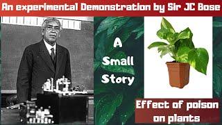 Sir J.C. Bose Demonstrated an experiment on Plant Stimuli | Indian Scientists