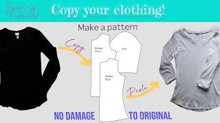 How to copy your clothes | Make your own Sewing Pattern | Sewing tutorial