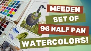 Review | @meedenarts Set of 96 Half-Pan Watercolor Palette