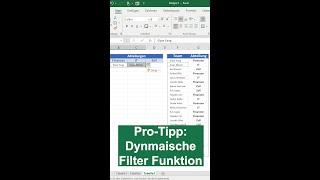 Excel-Profi-Trick: Daten dynamisch mit der Excel-Funktion FILTER filtern - How to Tutorial