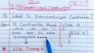 Parameterized Constructor in Java | Learn Coding