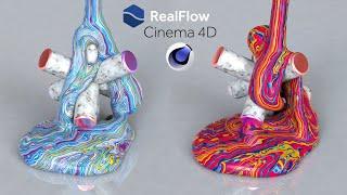 C4D Tutoial - Smooth Melting Animation Realflow Cinema 4D