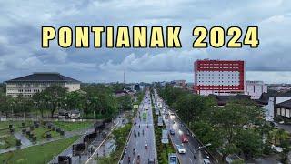 Pesona Kota Pontianak 2024 Sore Hari dari Udara dengan Drone