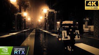 ULTRA REALISTIC MINECRAFT | City Walk During Thunder Storm | RTX 4080 + AMD 7950X3D [4K60]