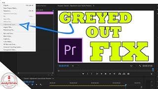 Adjustment Layer Greyed Out in Adobe Premiere Fix