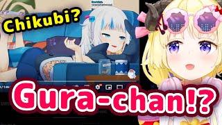 Watame Loves Gura's Clip Of Her Saying "Chikubi" Many Times 【ENG Sub/Hololive】