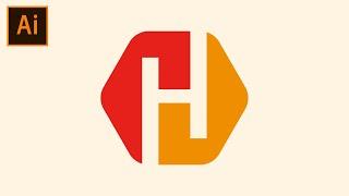 Letter H Logo Design Tutorial - Adobe Illustrator Logo Design Tutorial