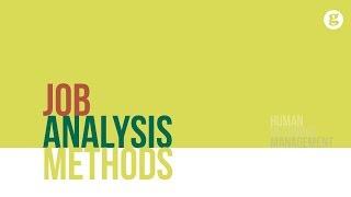 Job Analysis Methods