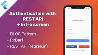Flutter Authentication with REST API + Intro screen