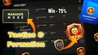 BEST MANAGER MODE TACTICS IN FC MOBILE | NEW BEST TACTICS, FORMATION | #fifamobile #eafc24 #video