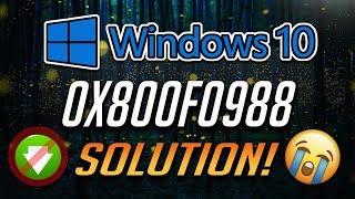 How to Fix Windows Update Error 0x800f0988 in Windows 10 [Tutorial] 2024