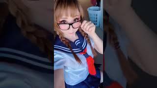 Japanese school girl cosplay #shorts