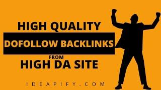 Create High Quality Dofollow Backlinks From High DA PA Site | Instant Approval