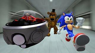 Sonic, Shadow, and Eggman play FNAF Hide and Seek (GMOD) & Tails