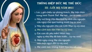 Đức Mẹ Thủ Đức - Lời Mẹ Năm 2011 (Phần 3)