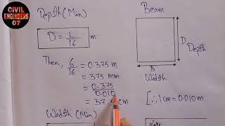 Beam Design | How we find Depth and width of Beam |