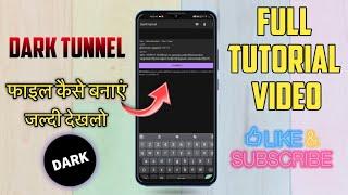 How To Create Dark Tunnel Configuration File || How to Create V2ray Vless Account Education Only