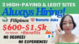 Work From Home Jobs Always Hiring Filipinos! No Degree! No Experience!#onlinejobs #workfromhome